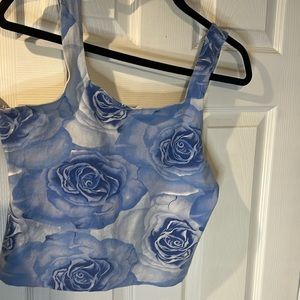 Blue crop top